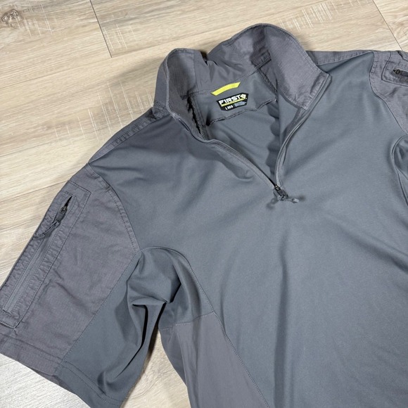 First Tactical Performance Military Tactical Gray 1/4 Zip Shirt Cordura Fabric L - Picture 3 of 8